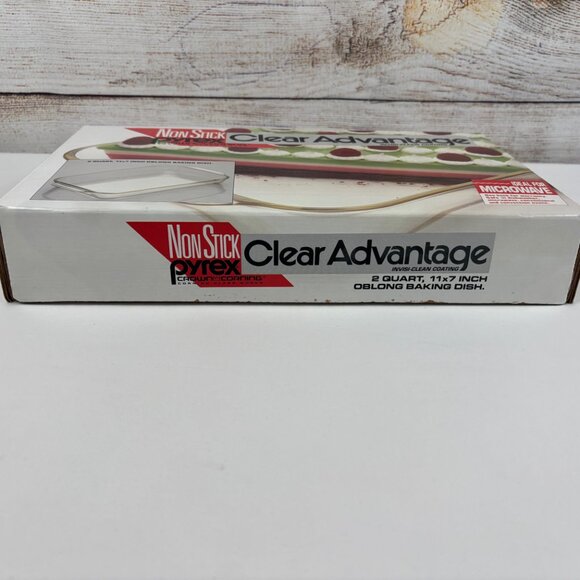 Vintage Pyrex Clear Advantage Non Stick 2 Quart 11x7 Inch Oblong Baking Dish - Picture 6 of 8